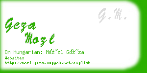 geza mozl business card
